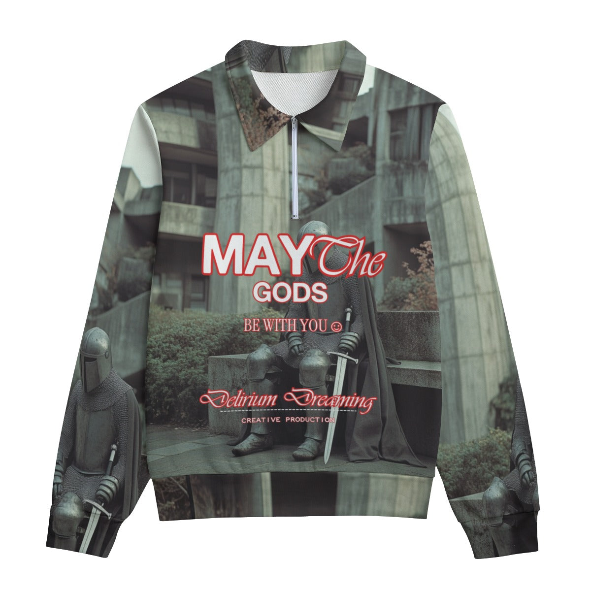 May the God's Be with you Unisex Lapel Sweatshirt | 310GSM Cotton